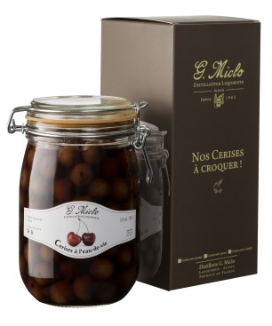 Cerises à l'eau-de-vie avec queues 100cl