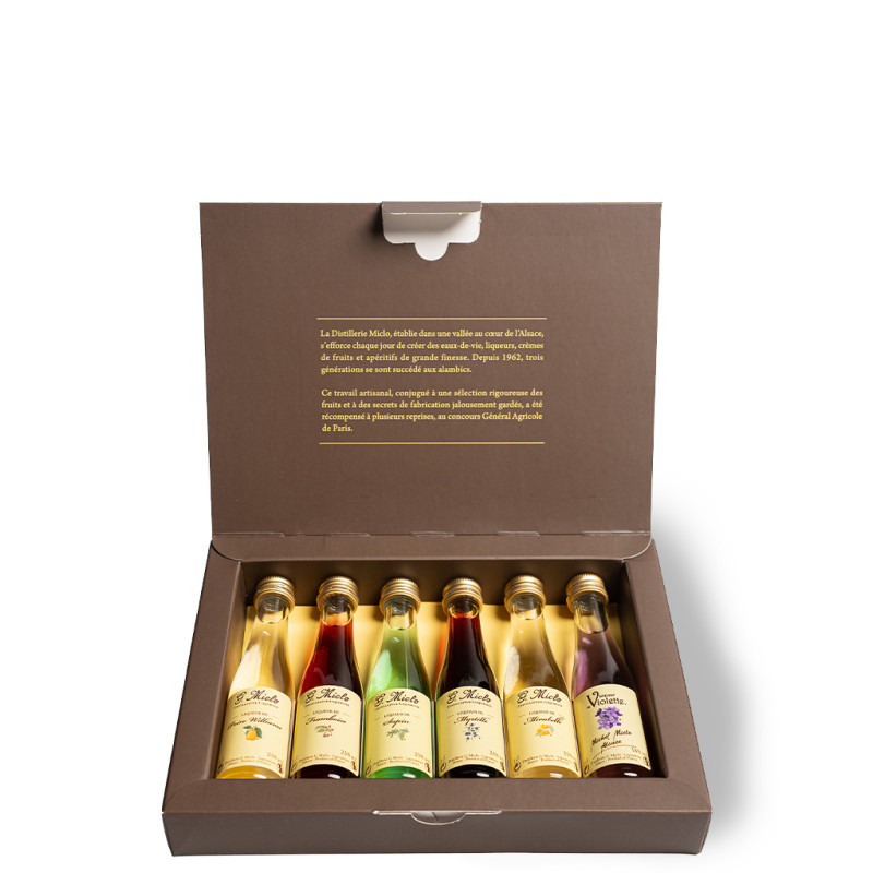 Coffret 6 mignonnettes liqueur 6x3cl